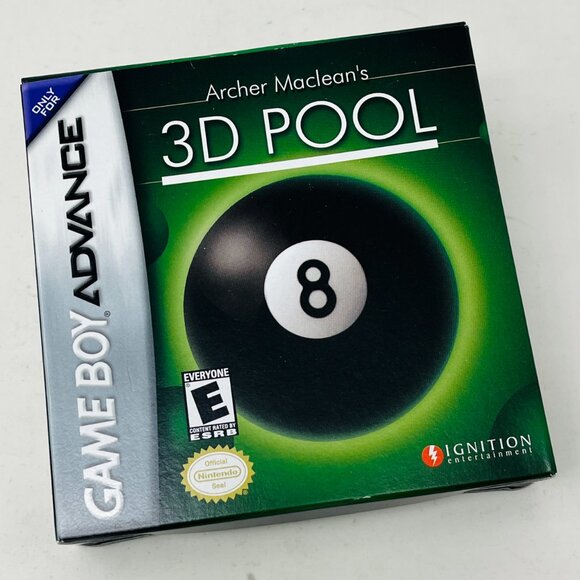 BOX & BOOKLETS ONLY ~Archer Maclean's 3D Pool Nintendo Game Boy Advance GBA - Picture 2 of 3